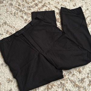 Black dress pants with stripe detailing in great condition